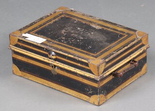 Allibhoy Vallijee & Sons, Diamond Jubilee patent metal dispatch box complete with key  16m x 39cm x 29cm 