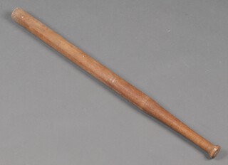 A turned wooden baseball bat 81cm 
