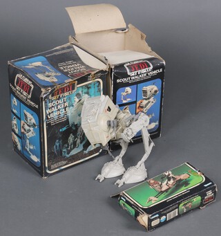 Star Wars by Palitoy, 2 Scout Walker vehicles and a Speeder Bike, boxed, (boxes in poor order)