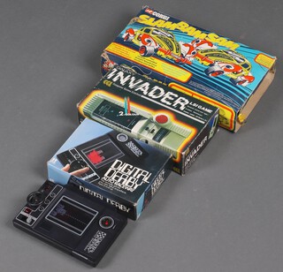 A collection of 1970's and 1980's electronic games to include Digital Derby, Galaxy Invader and Corgi Slam Bam Sam, all boxed 