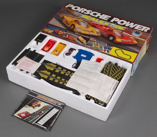 Scalextric, a Porsche Power box set complete with original polystyrene casing, box and additional lap counter 