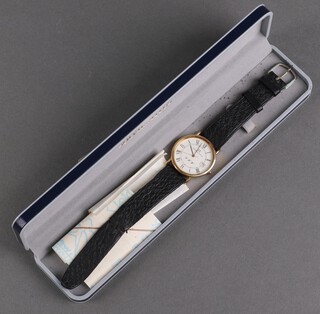 A gentleman's gilt cased Sovil Et Titus wristwatch 