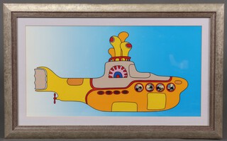 A reproduction coloured print "The Yellow Submarine" 31cm x 61cm 