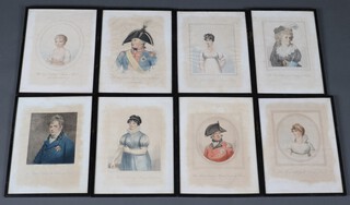 Gainsborough, oval, portrait print of His Royal Highness Prince Alfred, born September 1780 died August 1782 and 7 other Royal portraits (all faded), frame 31cm x 24cm