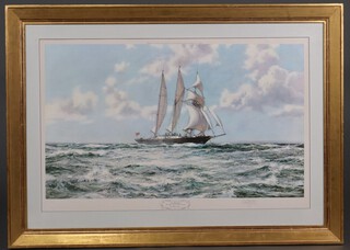 Montague Dawson, proof print signed, "In Full Sail" 60cm x 94cm 
