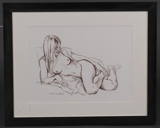 Ronald Cameron (British 1930-2013), pastel signed, study of a reclining naked lady 36cm x 48cm