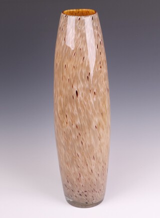 An amber Art Glass speckled vase 50cm 