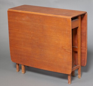 A mid-century teak drop flap gateleg dining table 74cm h x 83cm x 30cm 