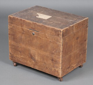 A Victorian pine plate box, fitted a tray 45cm h x 53cm w x 37cm d 