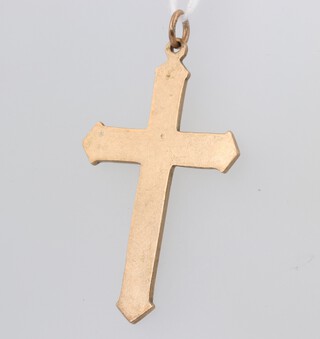 A 9ct yellow gold cross pendant 3.2 grams