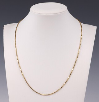 An 18ct yellow gold necklace 44cm, 6.4 grams 