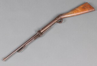 The BSA air rifle (improved model D), the barrel numbered 45831, the stock with BSA Rifles trademark,  impressed HW and 11 1/4