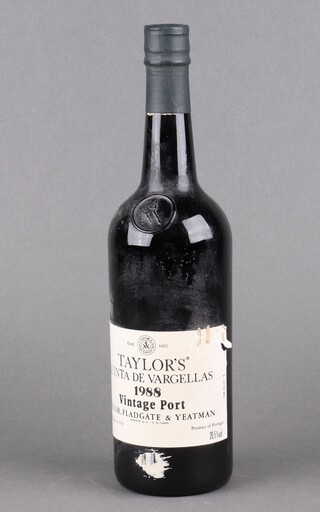 A bottle of Taylor's 1988 Quinta de Vargellas  vintage port 