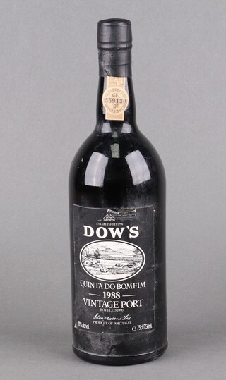 A bottle of Dow's 1988 Quinta Do Bomfim vintage port 