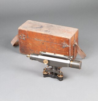 Stanley, a Stanley Great Turnstile, Holborn, London surveyor's level no.10332 marked ARP, the carrying case labelled and dated A Clarkson December 1958