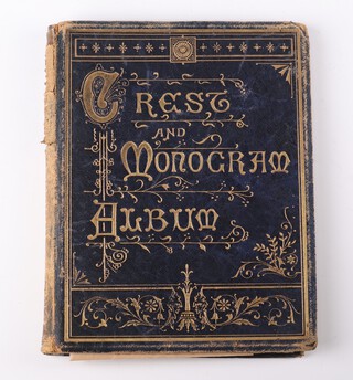 A Victorian leather album containing approx. 306 various seals, military, university, etc, 