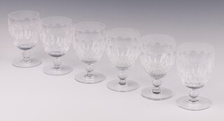Six Waterford Crystal Colleen pattern red wine glasses 