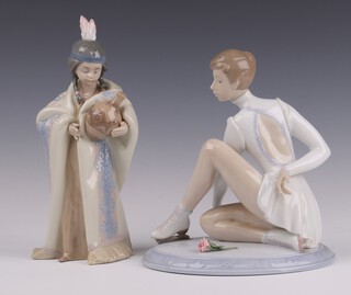 A Lladro figure Ceremonial Princess 6424 24cm and Elegance on Ice 6653 22cm 
