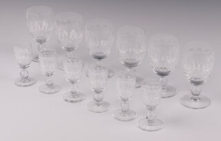 Six Waterford Crystal Colleen pattern sherry glasses and six ditto liqueurs 