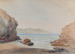 Walter Severn (British 1839-1904), "La Napoule Near Cannes" watercolour, signed, titled and dated 1902,  51cm x 71.5cm, within an oak and composition frame