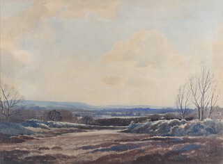 Edward Lawson James Harris (British 1891-1961), South Downs Landscape, watercolour, signed and dated 1949, 36cm x 49cm within a gilt frame