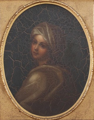 After Guido Reni, Portrait of Beatrice Cenci, late 19th/early 20th century oil on board, 21cm x 16cm, within a gilt composition frame.