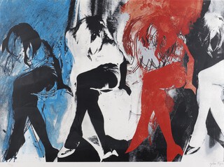 **John Egerton Christmas Piper (British, 1903-1992), Eye and Camera, Blue and Red, screenprint circa 1972, signed and editioned 20/70 in pencil, 59cm x 80cm, within a stained wood frame **Please note that Artist's Resale Rights may be payable on this lot	