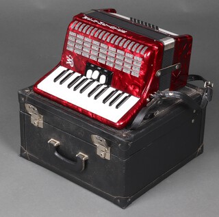 A Weltmeister Perle 48 piano accordion with 48 buttons 