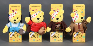 Four BBC Children In Need 40th anniversary Pudsey bears, boxed