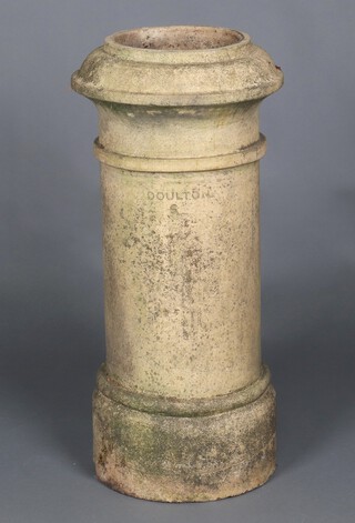 A Doulton circular terracotta chimney pot 86cm h x 40cm d