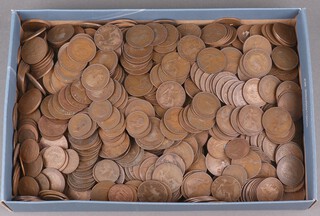 A quantity of copper coinage, mostly pennies
