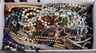 A quantity of costume jewellery, mainly necklaces and beads