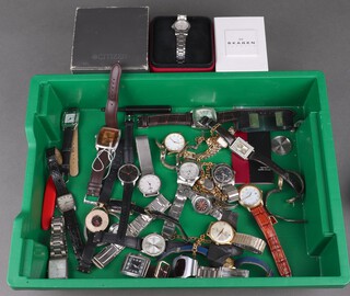 A Citizen wristwatch, boxed, and a quantity of various gents wristwatches