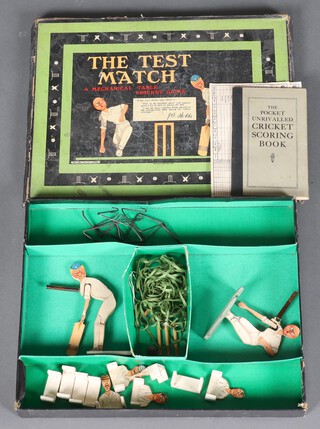 A 1920's mechanical table cricket game "The Test Match" 
