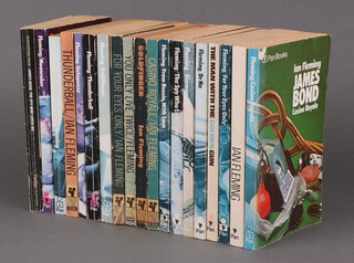 A collection of 19 Ian Fleming PAN James Bond books 