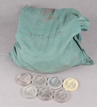 Approximately 200, 1972 Queen Elizabeth and Prince Phillip silver wedding commemorative crowns, loose
