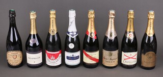 A bottle of Mumm champagne, Castellane champagne 6 other bottles of champagne and cremant 