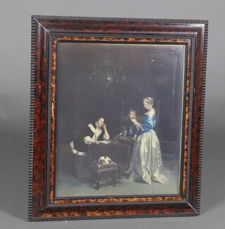 Gerard ter Borch, (1617-1681) an early 20th Century Medici Society reproduction print "The Letter", 55cm x 46cm, contained in a faux tortoiseshell effect frame