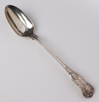A Victorian silver Kings Pattern basting spoon London 1857 (marks rubbed), 200 grams 