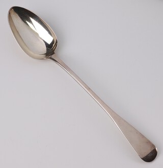 A George III silver Old English pattern basting spoon, London 1819, makers mark WE, 150 grams 