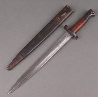 An Edwardian Lee Mitford bayonet dated 1903 complete with scabbard 