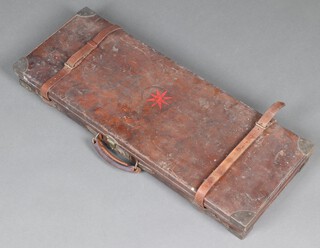 Cogswell and Harrison, a leather shot gun case fitted for a pair of shot guns 10cm x 88cm x 33cm 