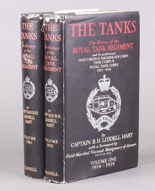 Captain B H Littleheart - "The Tanks, The History of The Tank Regiment", Castle London 1959, first edition, 2 volumes 8vo., (complete with dust covers)