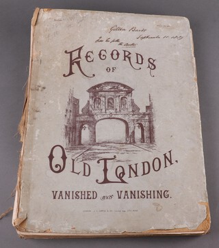 Records of Old London Vanished and Vanishing, London J S Virtue and Co., circa 1880, a large folio with collection of coloured plates 