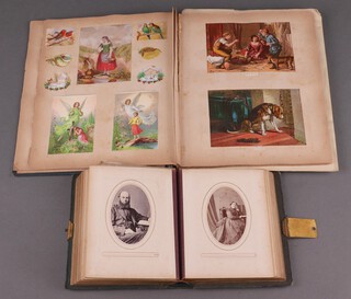 A Victorian photograph album together with a Victorian scrap book 