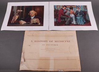 A History of Medicine in Pictures, Series Four, a folio of prints (6) painted by Robert A Thom 