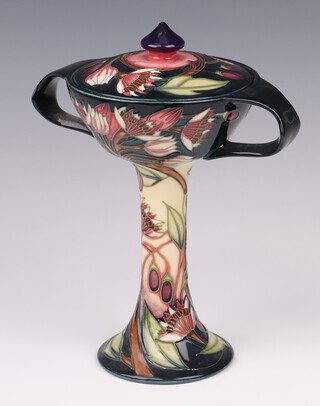 Emma Bossons for Moorcroft, a Symphony pattern bon bonnier dated 2003, signed Emma Bossons and painted MCC 711 with impressed marks, 22cm 