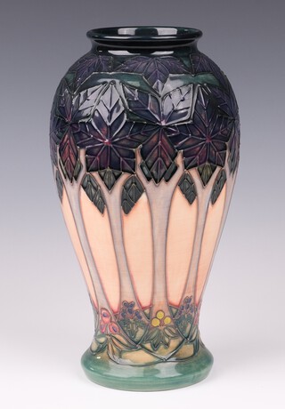 Sally Tuffin for Moorcroft, a Cluny pattern vase, monogram and impressed marks 1993, 26cm h 