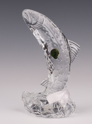 A Waterford Crystal figure of an Irish Salmon 20cm 