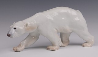 Bing and Grondahl, a porcelain figure of a standing polar bear, impressed AN1912 and marked 1785 14cm 